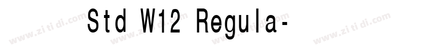 ＤＦ堂堂体 Std W12 Regula字体转换